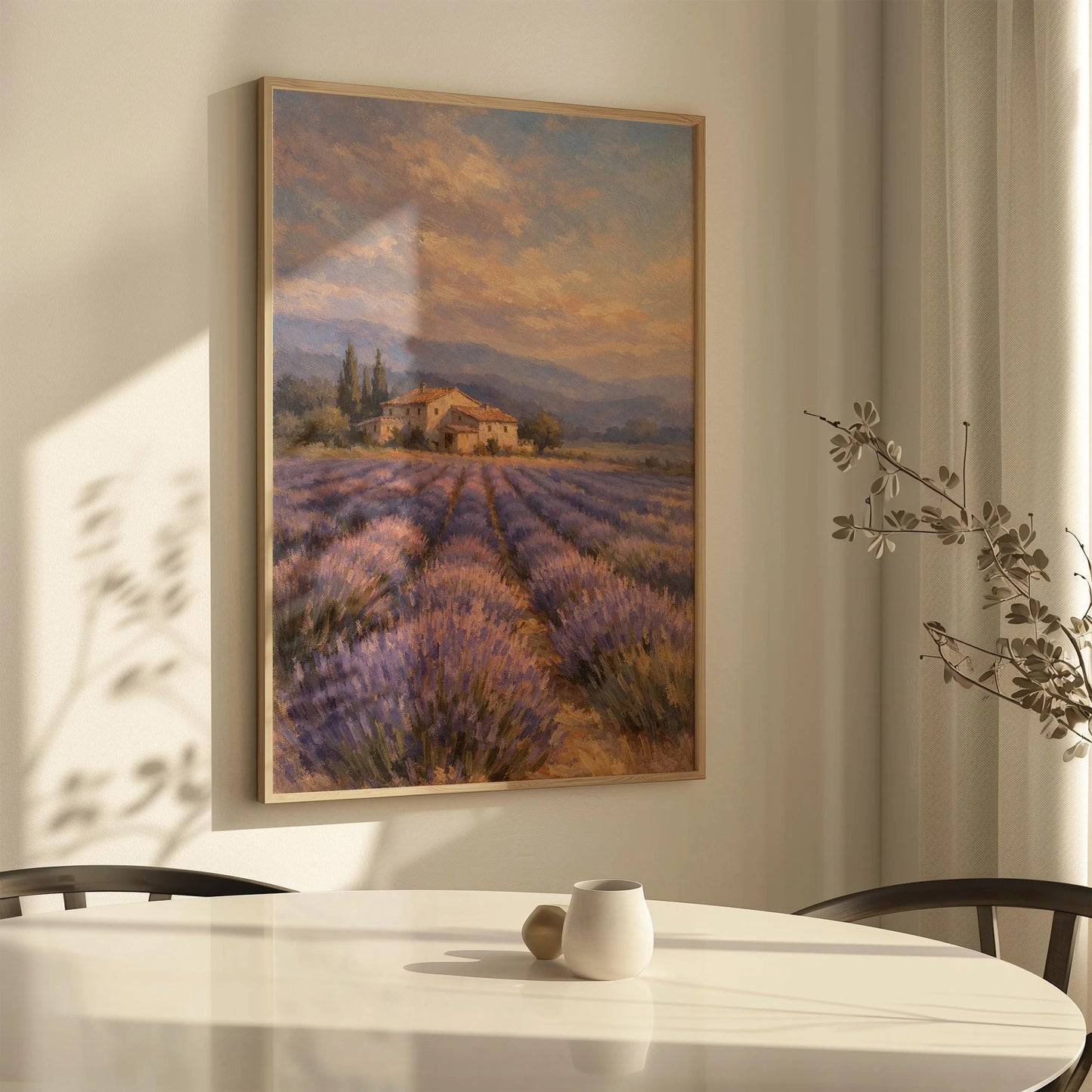 Provence Lavender Field Canvas Wall Art – French Countryside Landscape