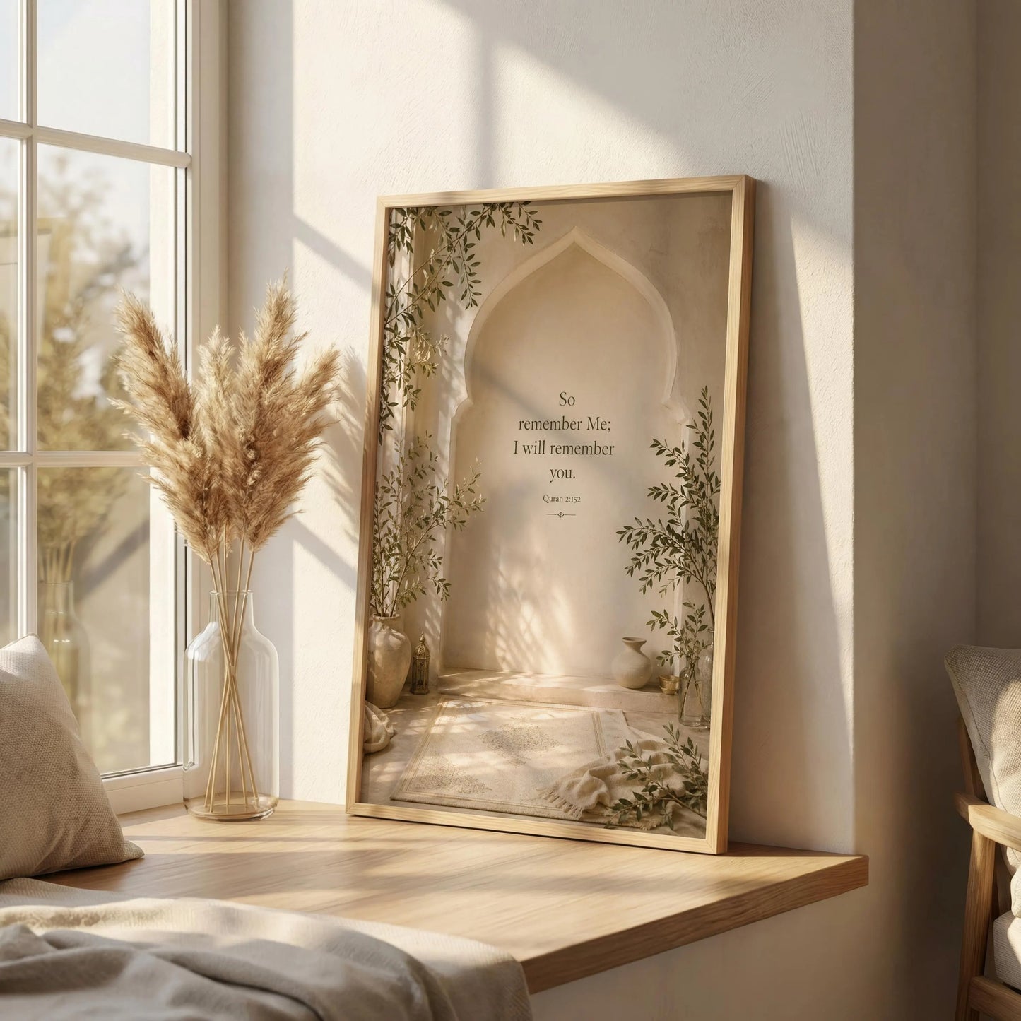 So Remember Me, I Will Remember You” Quran Verse Canvas – Islamic Wall Art